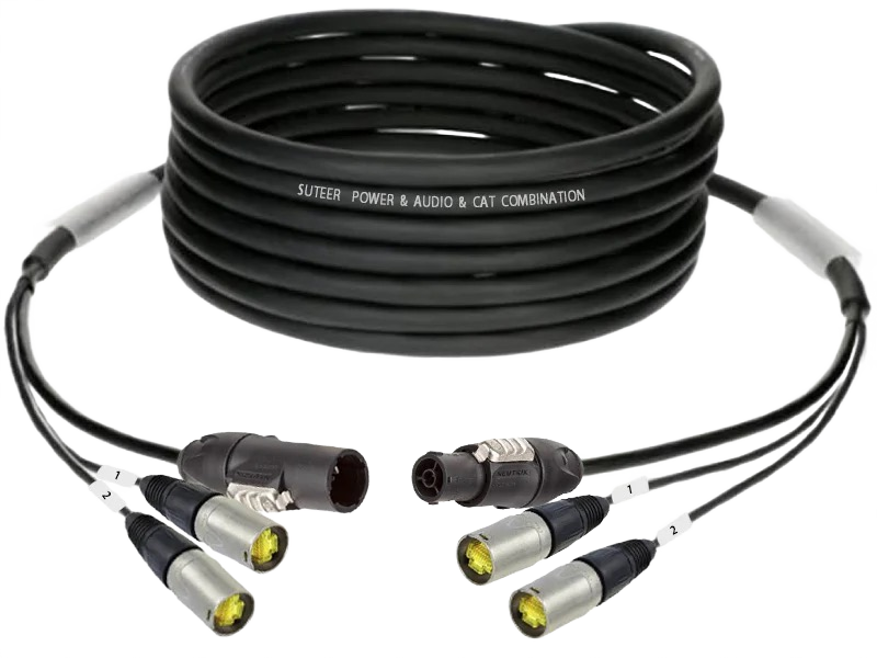 Multikabel (2x CAT7, 1x True1) - 10m