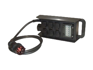 PSU 32A CEE Red 2,5m kabel > 6x 16A Schuko
