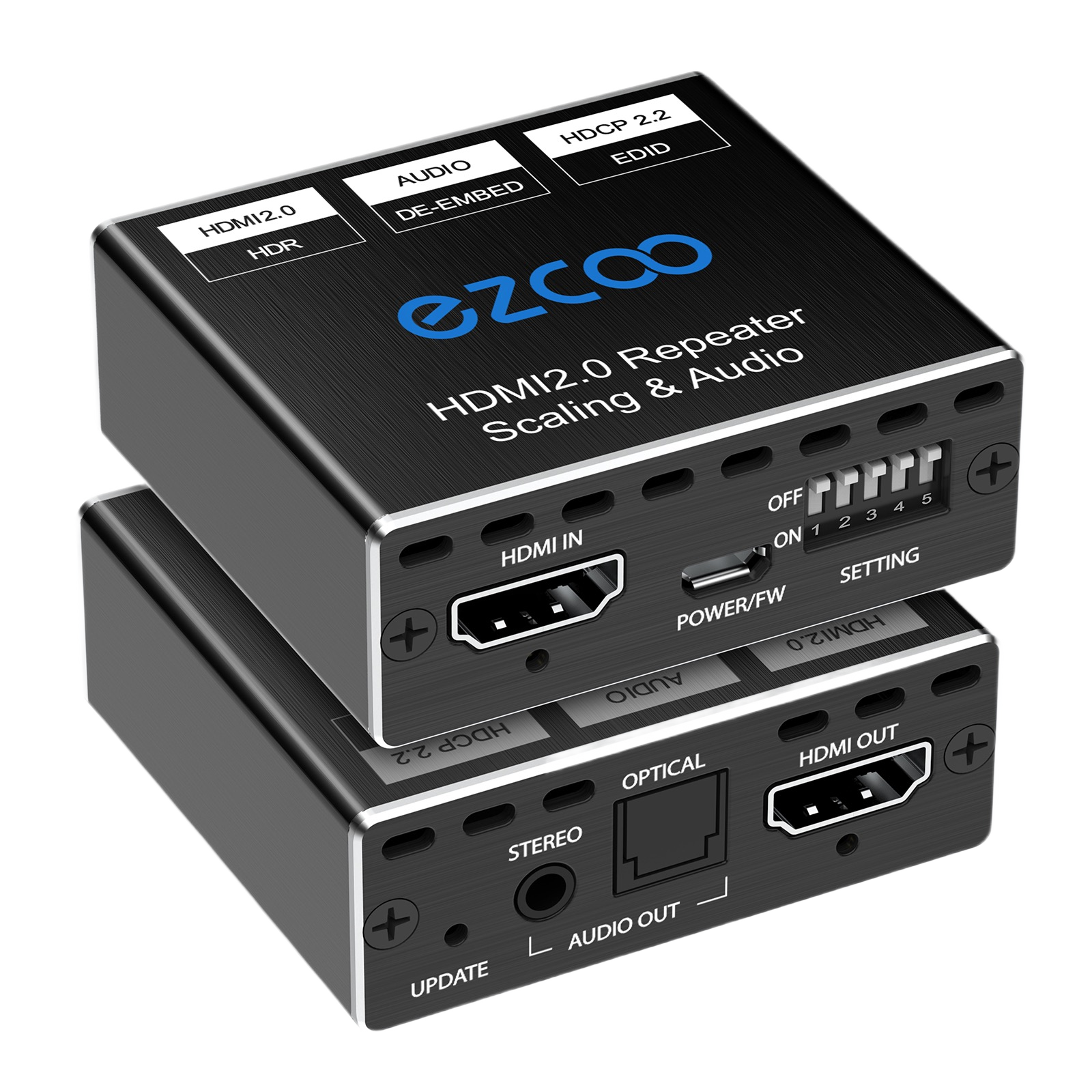 Ezcoo HDMI audio de-embedder, scaler, HDCP stripper