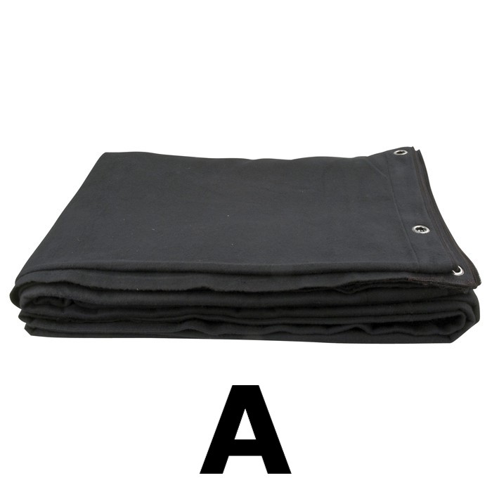 Backdrop [A] Molton Zwart | H600 x B600 | met haak
