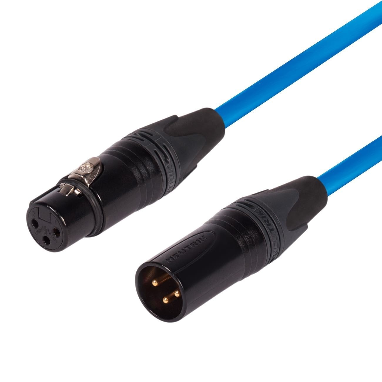XLR kabel blauw | 3m | t.b.v talkback