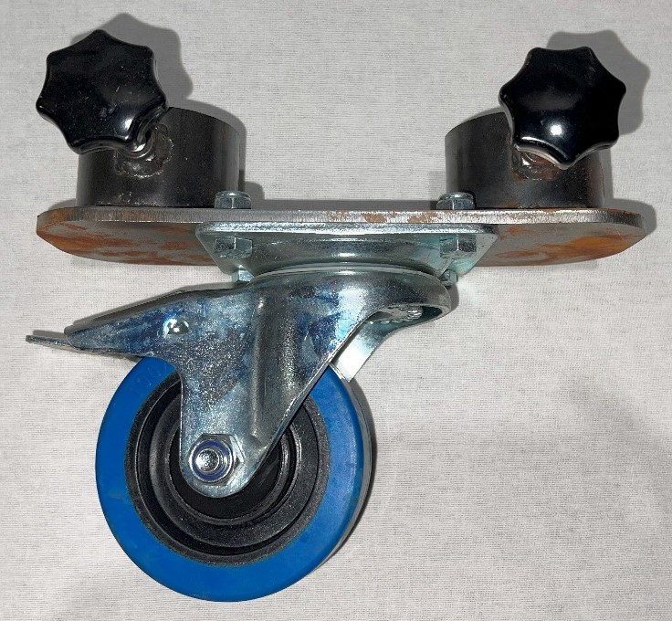 SEM - rolling riser adapter met zwenkwiel - dubbel - zonder poot
