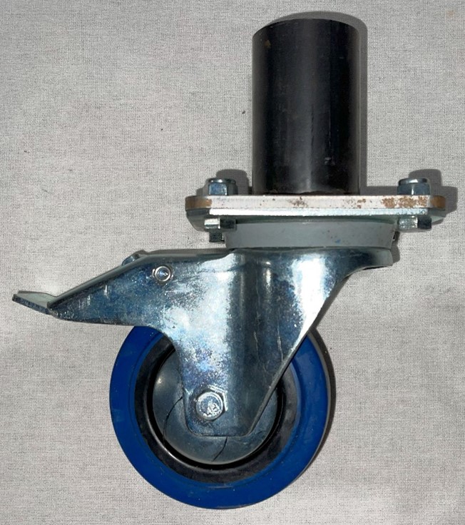 SEM - rolling riser poot met zwenkwiel - enkel - 15 cm