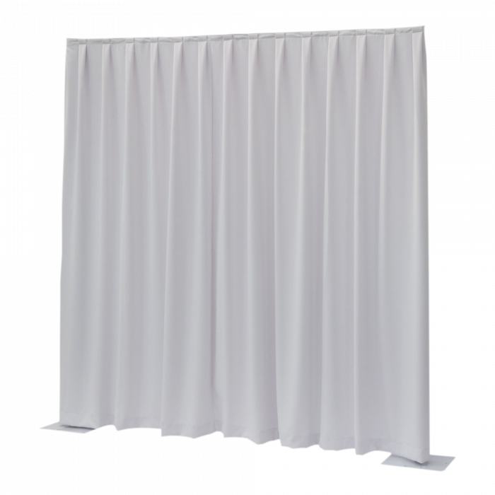 Wentex pipe & drape doek MGS | H250 x B330 | wit geplooid