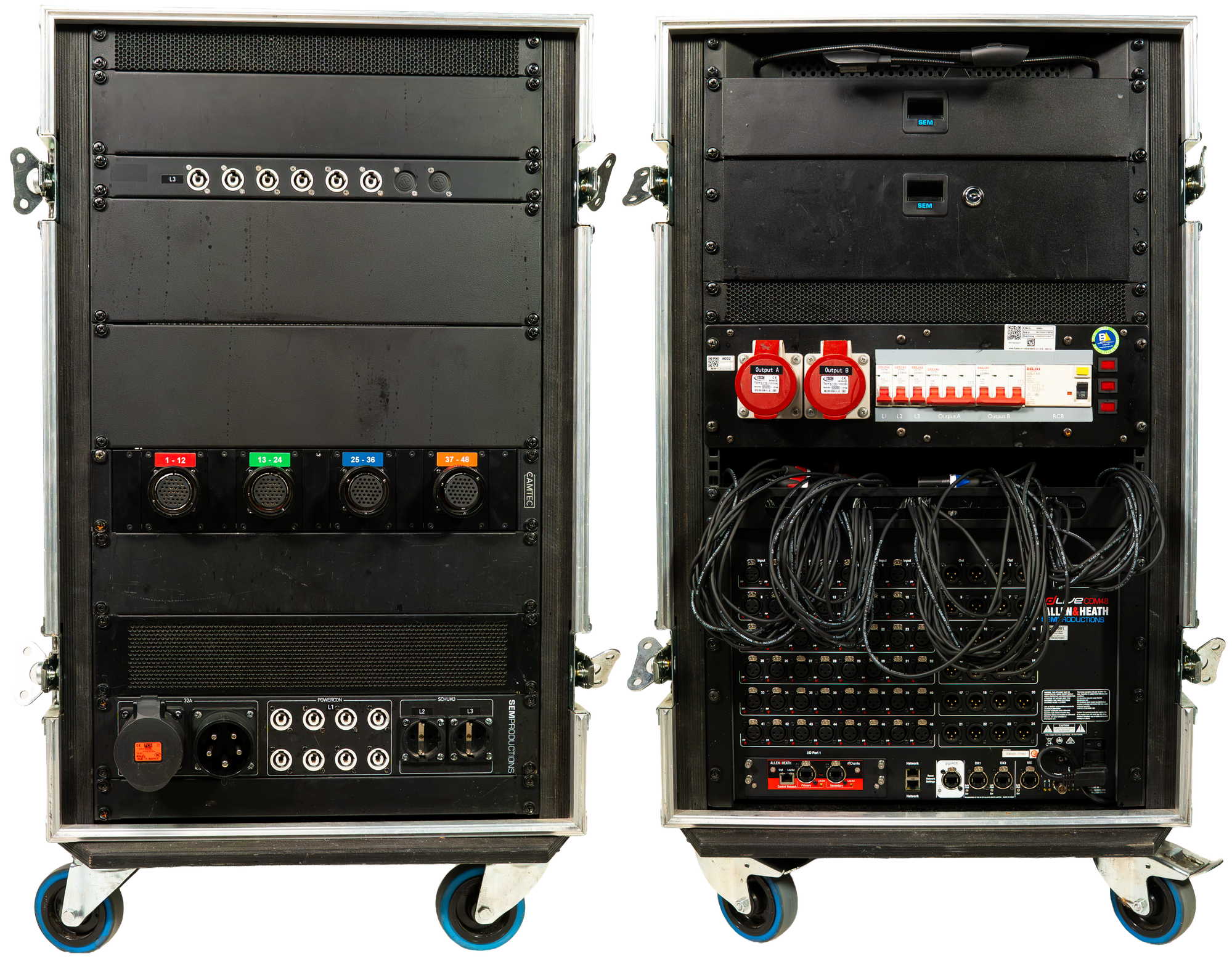 Stagerack Allen & Heath CDM48 - 4x LK37