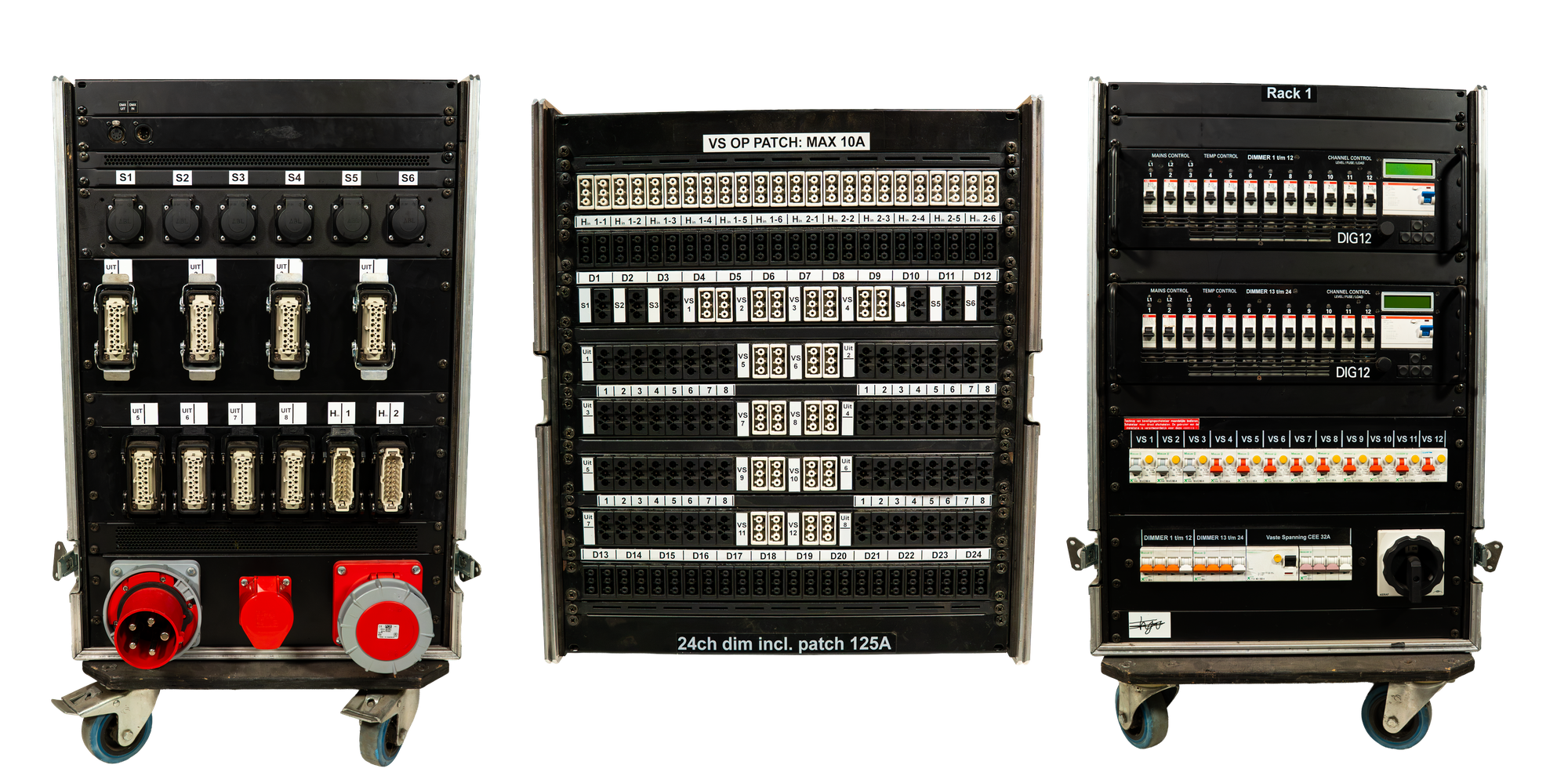 24Ch Dimmerrack + patch 125A