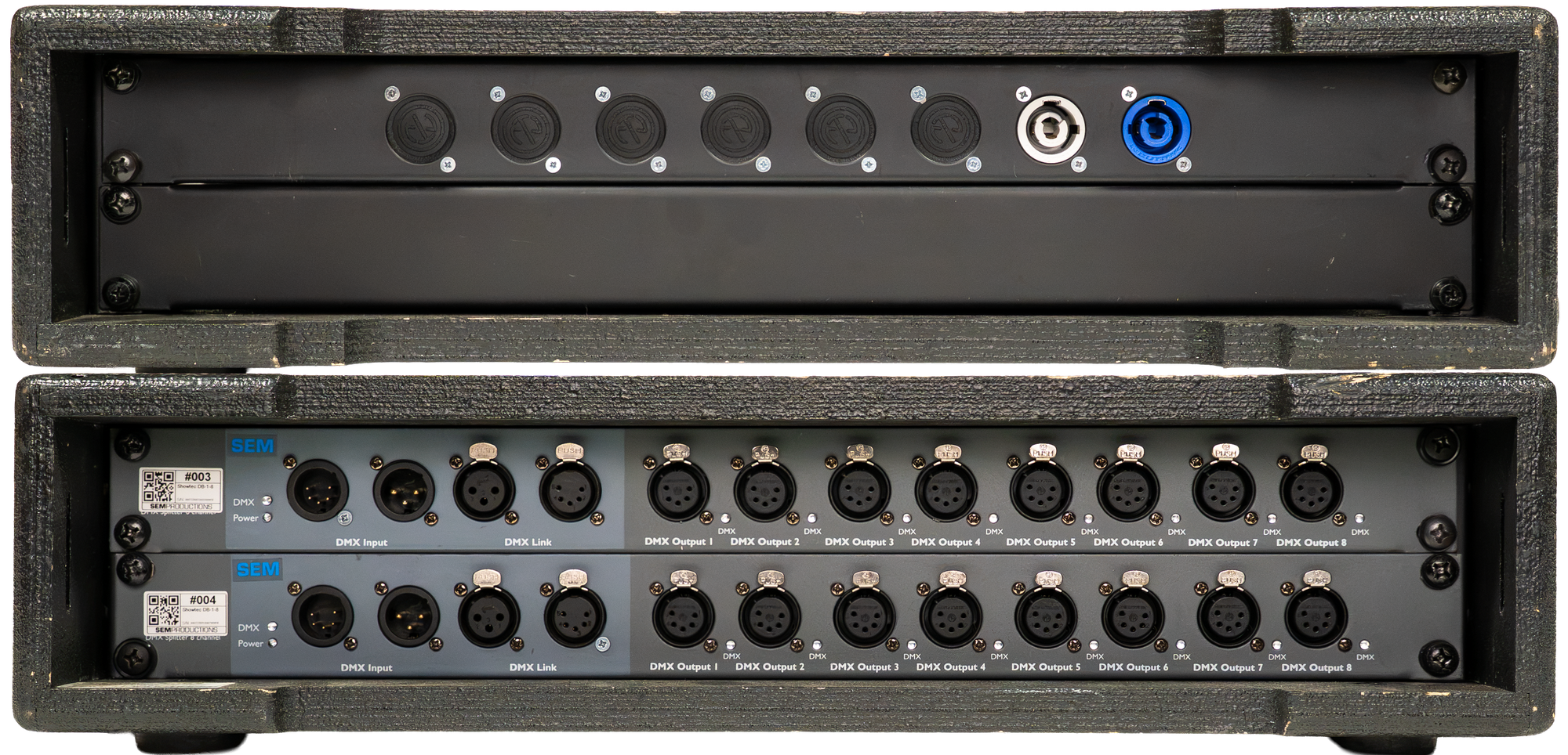 DMX Booster - 2x Showtec DB 1-8 [3MU]