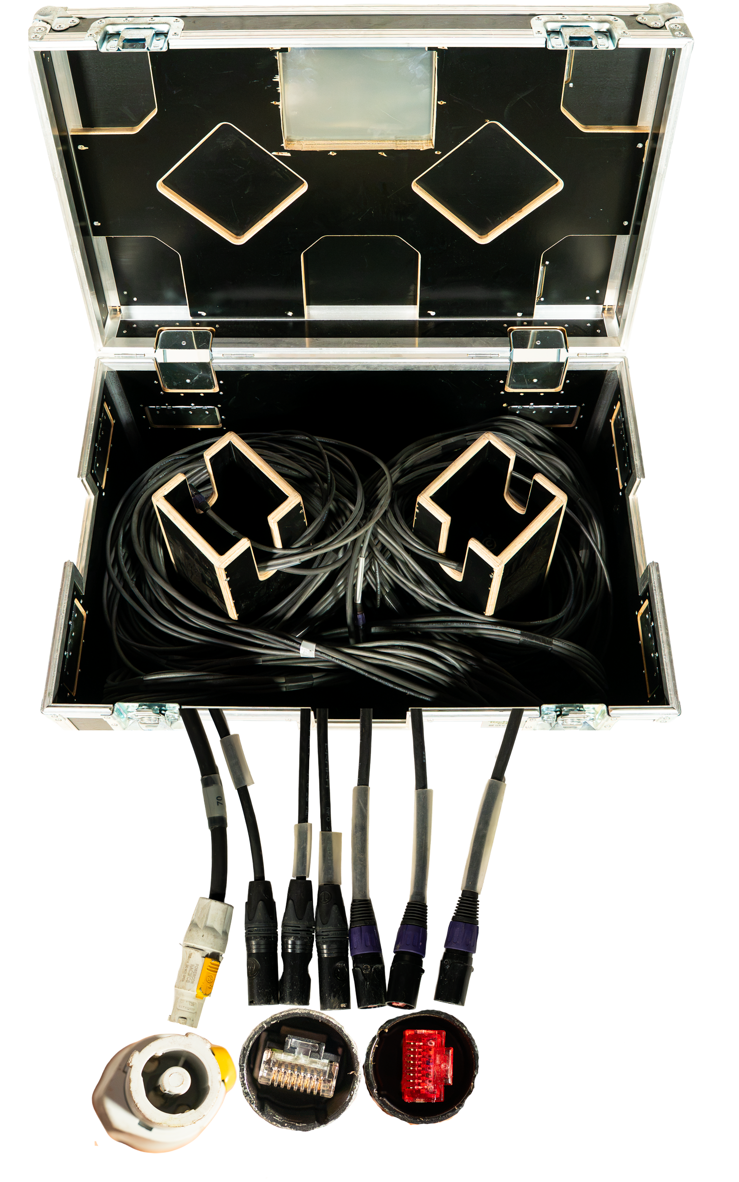 FOH multikabel | 3*CAT5e | 3*CAT7 | 1*Powercon | 70m