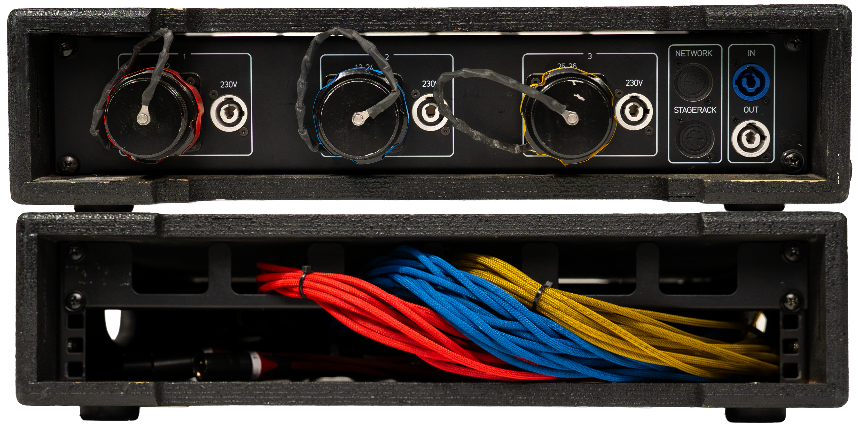 Spinnerrack 3x LK37 Female => 36x XLR Male [3MU]