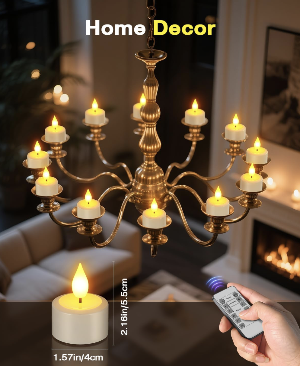 Bougie / chauffe plat LED Rechargeable Flamme Vacillante (x10) - Image 5