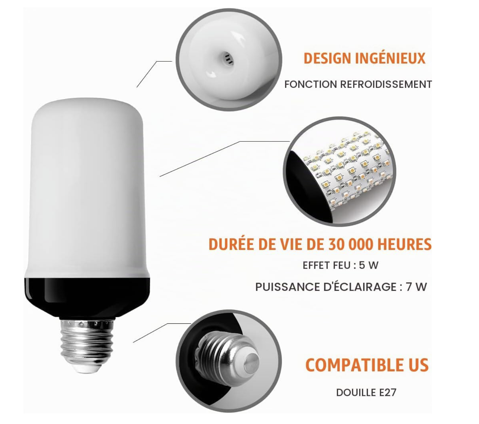 Ampoule à Flamme LED - Image 6