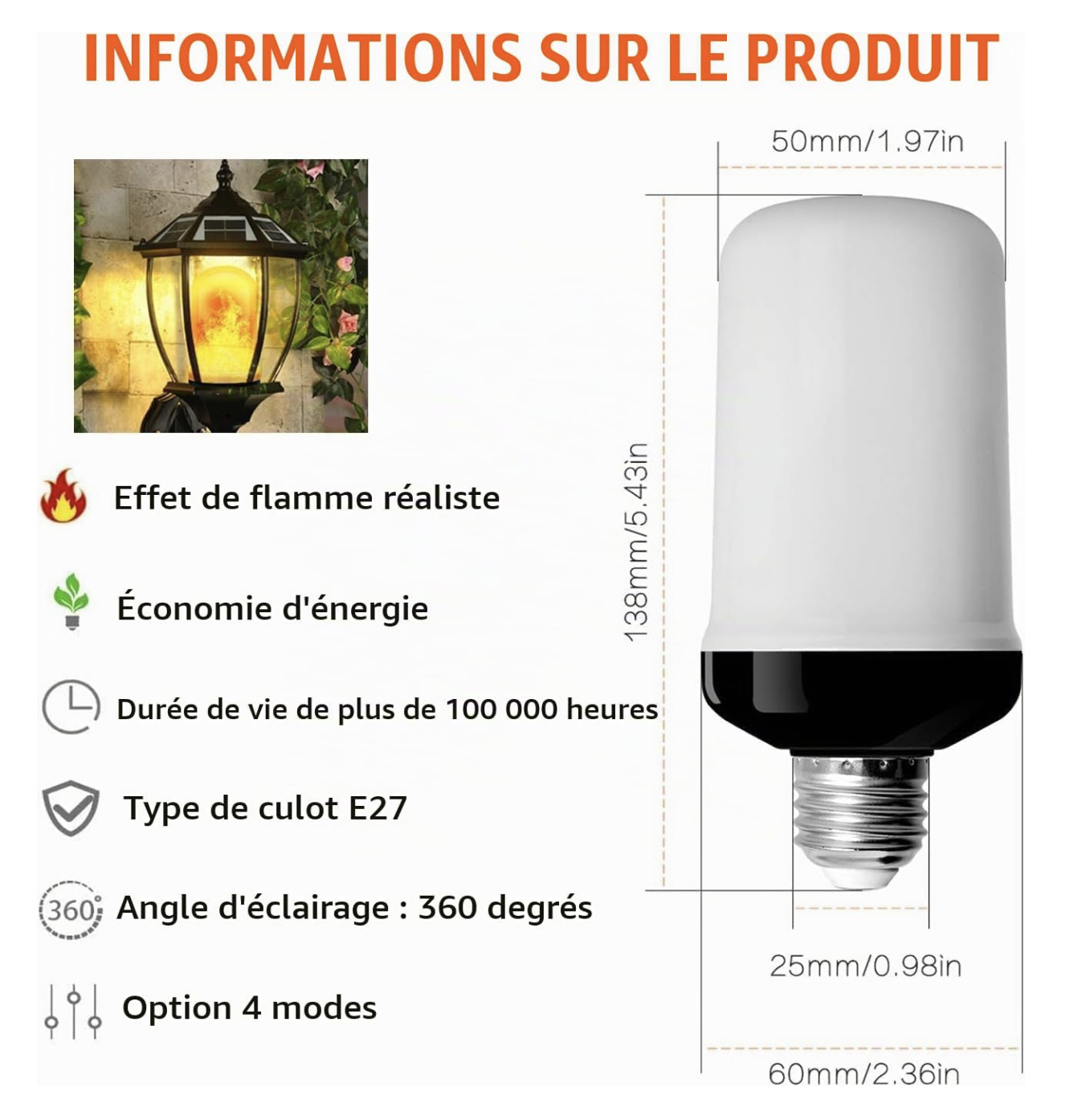 Ampoule à Flamme LED - Image 7
