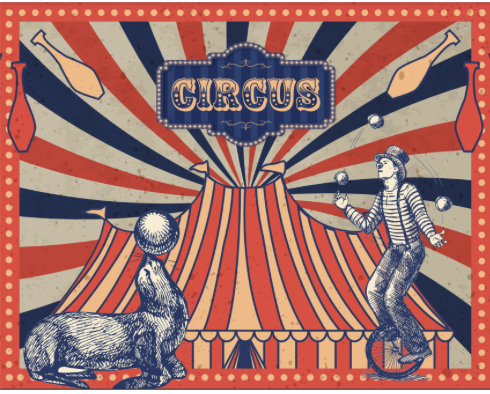 Visuel Cirque 11 - Otarie + Jongleur