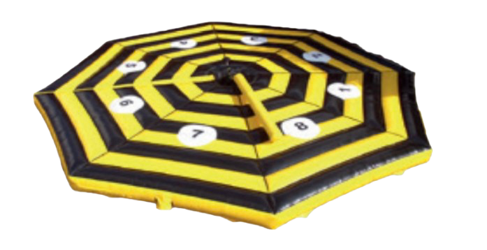 Tapis balayette jaune & noir 8 personnes