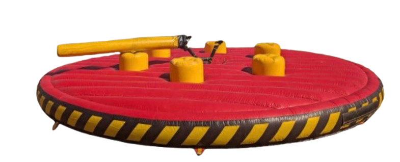 Tapis balayette jaune & rouge 6 personnes