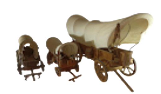 Chariot d'antan (lot de 3)