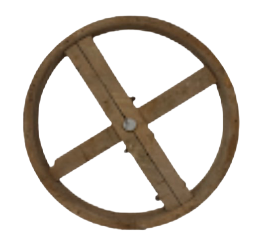 Roue bois "meule"
