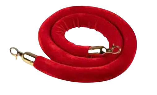 Cordon rouge pour potelet laiton