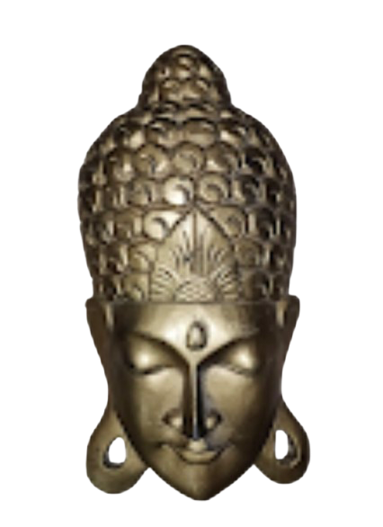 Masque Bouddha doré