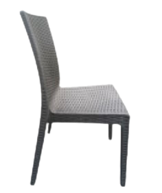 Chaise tressée anthracite