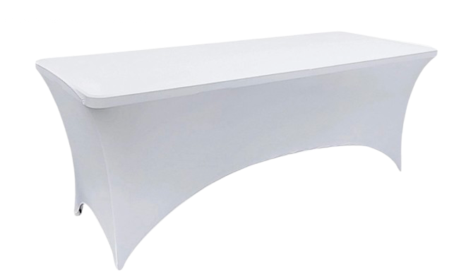 Housse lycra blanche 210 Gr pour  "Table 180"