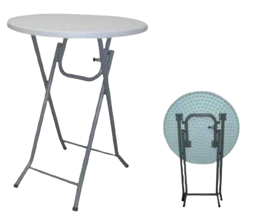 Table haute "Mange debout pliant" D=80cm