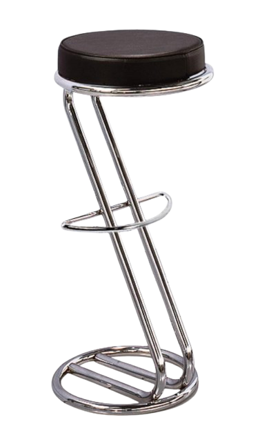 Tabourets hauts (chrome & noir)
