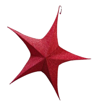 Etoile à suspendre rouge (XL)