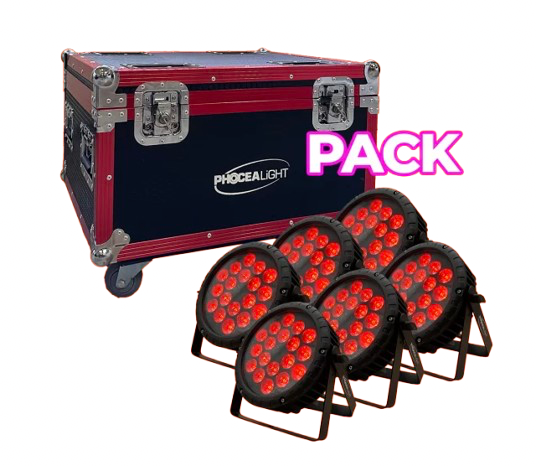 Eclairage IP65 18x12w RGBWA (Flight de 6)
