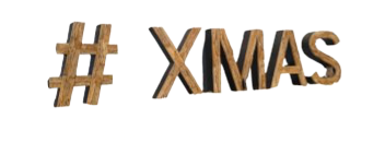 Lettres géantes bois #XMAS