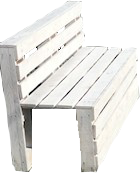Bancs palettes blanc (unité)