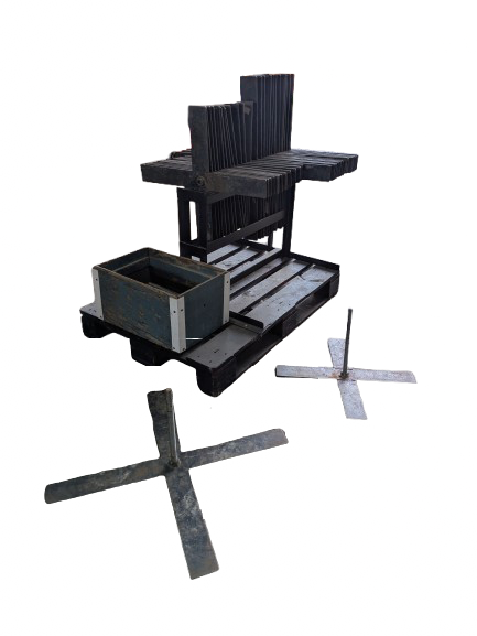Embase croix PM + Tige filetée
