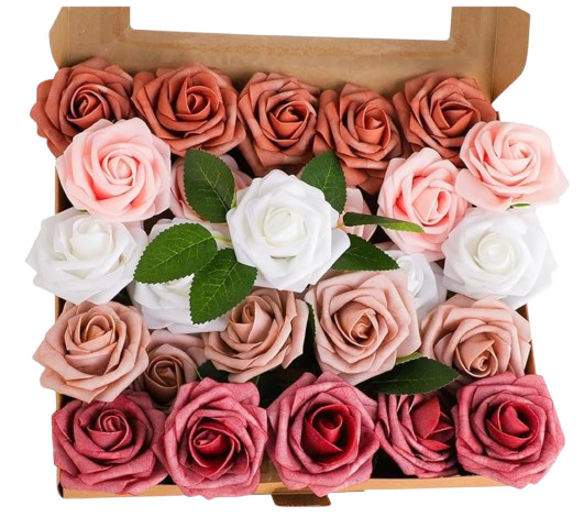 Roses artificielles (x25)
