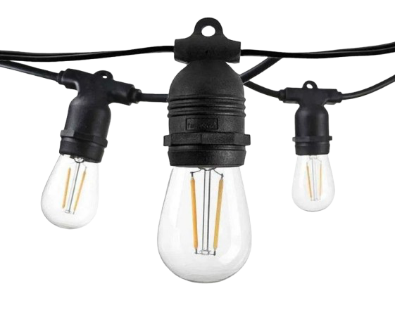 Guirlande guinguette noire / blanc chaud (10m)