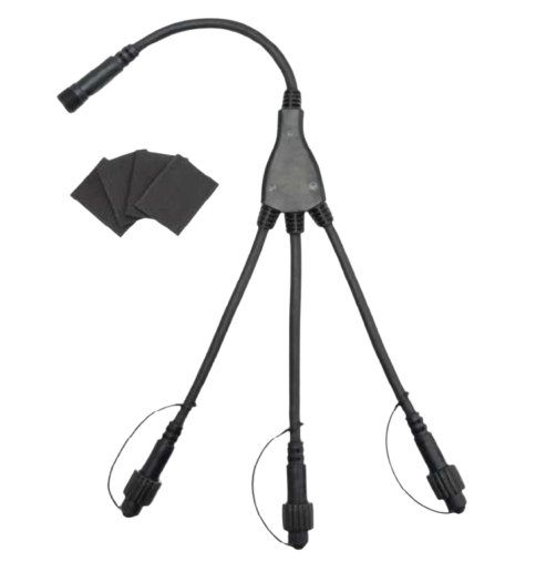 Guirlande guinguette noire / Connecteur multi 3 sorties