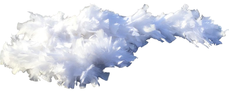Guirlande boa plumes blanc