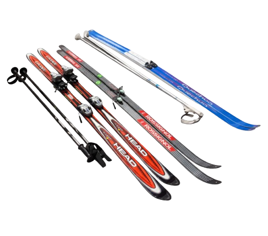 Skis récents avec 4 bâtons - Image 2