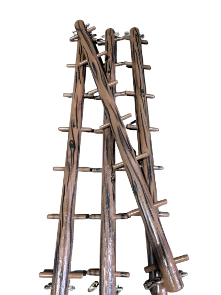Cube escalade - Echelles de bois verticales