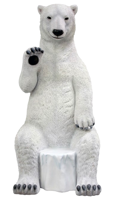 Ours polaire résine (H : 240 cm)