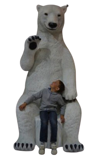 Ours polaire résine (H : 240 cm) - Image 4