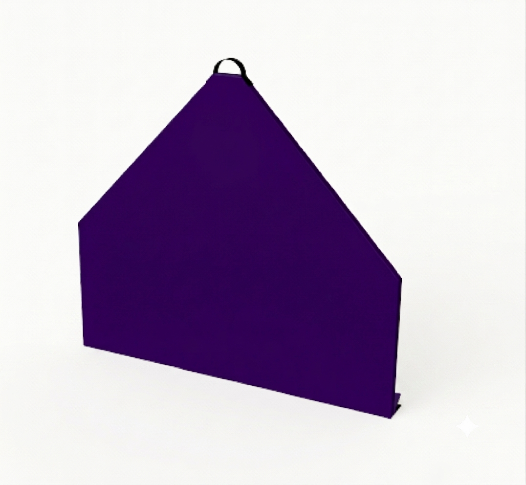 Tapis triangle violet base mur Trueblue 1,3 x 1,2 mètres