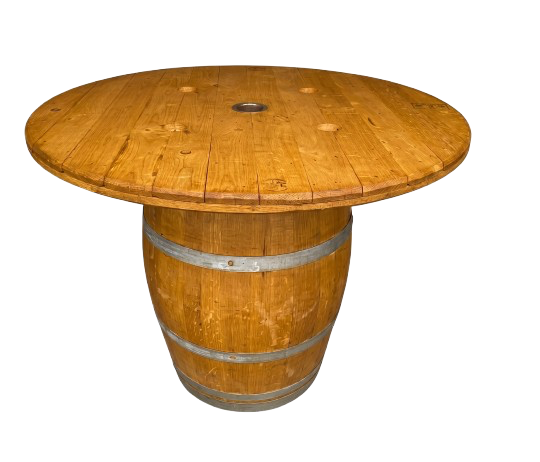 Plateau touret D=1,05m (mange debout tonneau / table basse) - Image 2