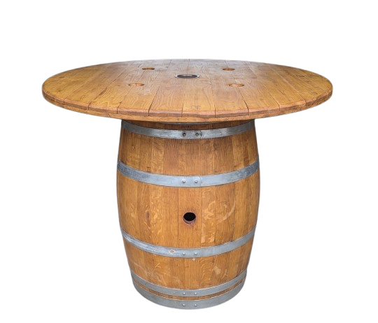 Plateau touret D=1,05m (mange debout tonneau / table basse) - Image 3