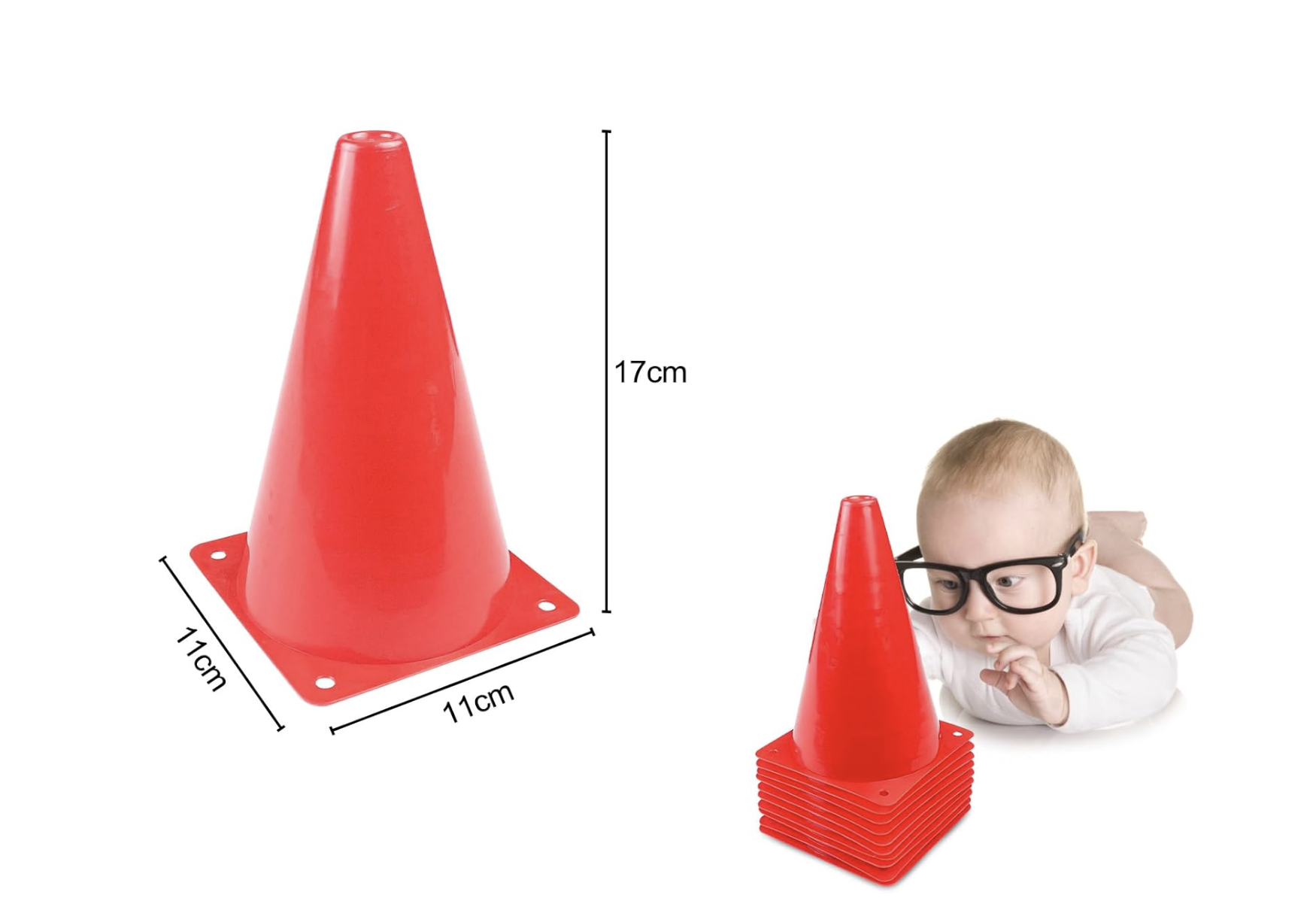 Cône de signalisation (Sport. H=17cm)
