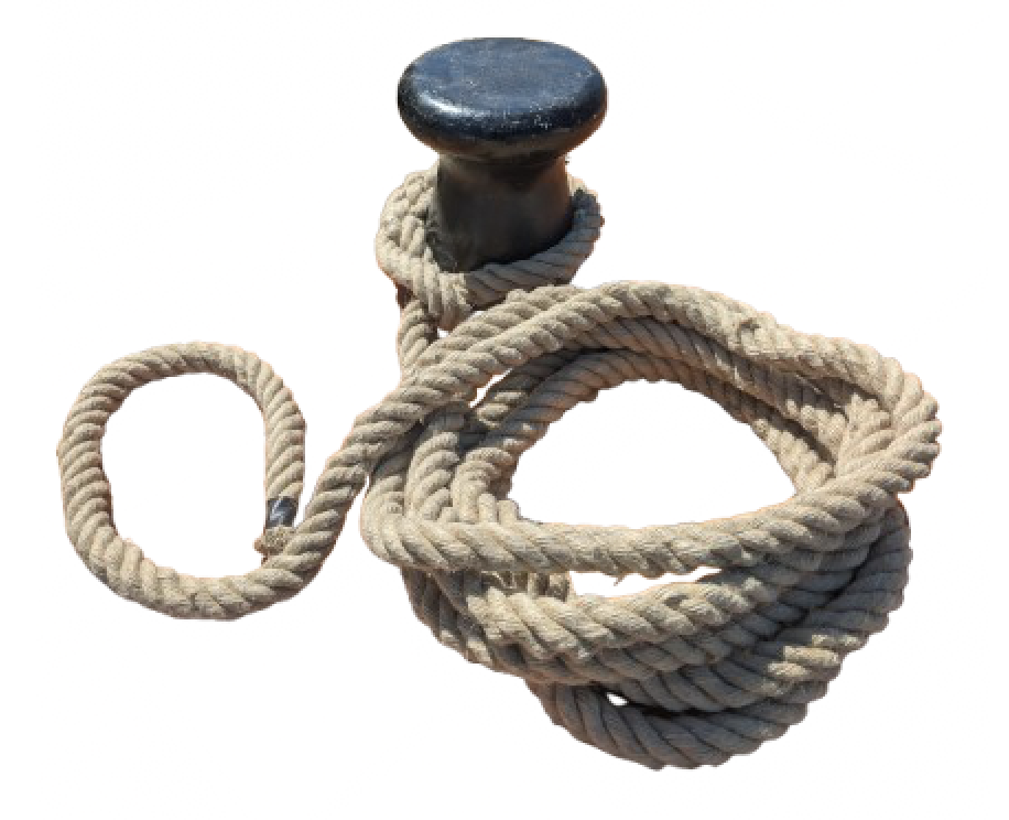 paquebot - Bollard d'Amarrage Vintage avec Cordage
