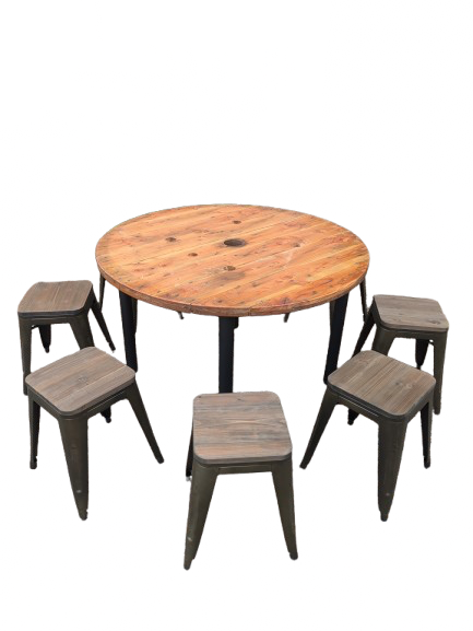 Plateau touret D=1,05m (mange debout tonneau / table basse) - Image 7