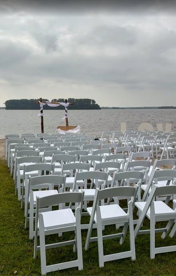 Thumbnail 2 voor Klapstoel, wedding chair wit