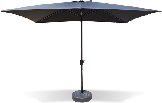 Parasol 3x3 mtr zwart incl. parasolvoet afbeelding
