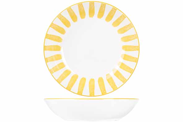 Plat bord 20,5 cm Cabana geel