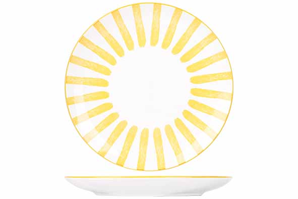 Plat bord 27 cm Cabana geel